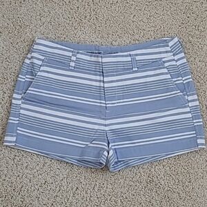 Gap City 3" Shorts Size 6 Blue White Stripe Coastal Nautical Beach